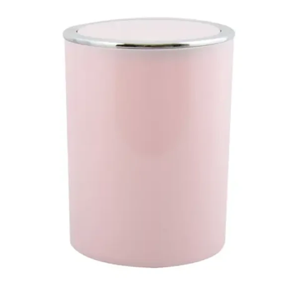 MSV KAMAKA výklopný odpadkový koš 6 L pastelově růžový / plast (3700703900818)