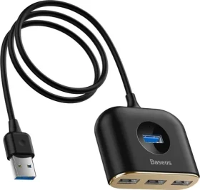 Baseus CAHUB-AY01 černá / USB rozbočovač / 3x USB 2.0 / 1x USB 3.0 / 1x Micro USB (CAHUB-AY01)