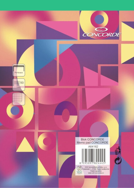Blok CONCORDE A4 čtvereček, 50 listů - mix motivů