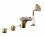 RAV Slezák - LABE - Vanová baterie 4-otvorová, Stará mosaz (Bronz), 1/2" L571.5PSM