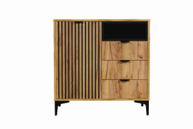 ARTEN (NANO Systems s.r.o.) Komoda Piano 1D3S zlatý dub/černá