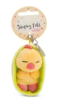 NICI GREEN klíčenka spící Kuřátko + světle zelený košík 12 cm