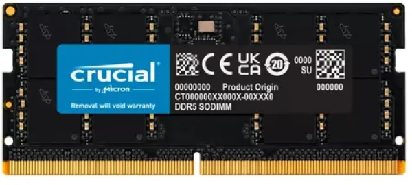 Crucial 32GB (1x32GB) DDR5 5600MHz / DDR5 / SO-DIMM / CL46 / 1.1V (CT32G56C46S5)