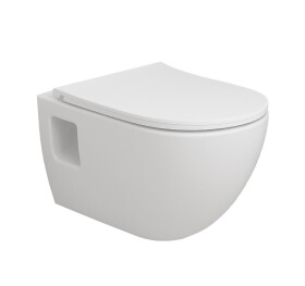 OLSEN SPA - Závěsné WC TIBERA RIMLESS, se sedátkem Soft-close, přiznaná montáž OLKZT1055