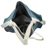 Módní dámský textilní kabelko-batoh Folos, krémový