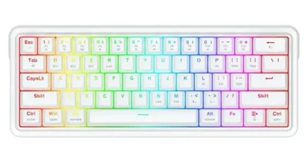 Redragon Draconic V2 K730W-RGB-PRO bílá / Herní klávesnice / mechanická / RGB / USB / US (K730W-RGB-PRO)