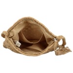Módní dámská pletená crossbody kabelka Afrodita, béžová