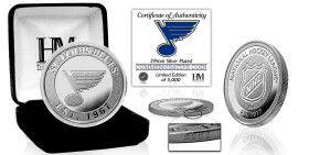 Highland Mint Mince St. Louis Blues NHL Team Silver Commemorative Coin 39mm