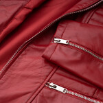 Dámská Kožená Bunda Jewel Brixton Červená Velikost: M