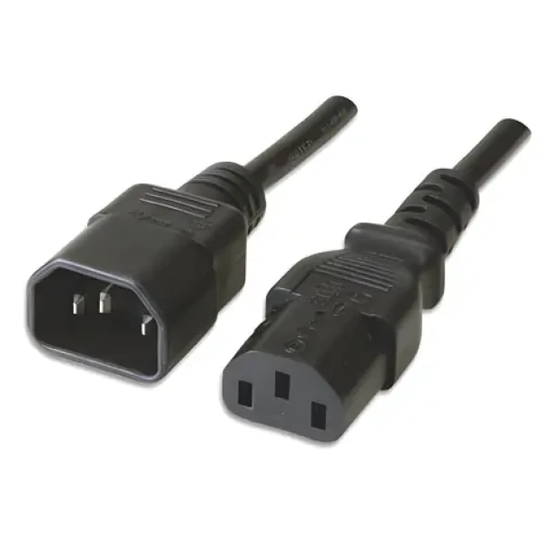 Manhattan napájecí kabel C13 - C14 černá / Napájecí kabel / 3 m / 250 V / 10 A (301312)