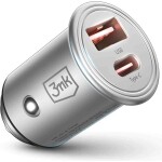 3MK Adapter CL Hyper Car 30W, 1x USB + 1x USB-C (PD)