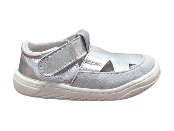 Pegres Barefoot SBF 51 Dětské sandály stříbrné 22