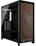 Corsair FRAME 5000D Wood RS černá, ořech / Skříň / E-ATX / 3x USB-C / 2x 200mm / bez zdroje / průhledná bočnice (CC-9011353-WW)