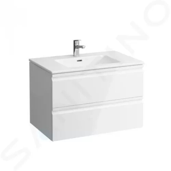 Laufen - Pro S Skříňka s umyvadlem, 800x500 mm, 2 zásuvky, lesklá bílá H8619634751041