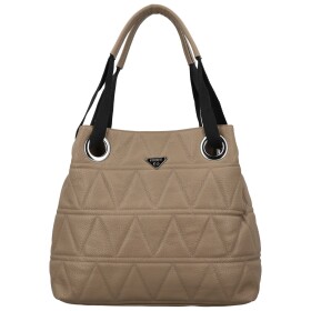 Trendy dámská koženková kabelka do ruky Einari, béžová