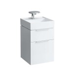 Laufen - Kartell Umývátko na desku 46x46 cm, se 3 otvory pro baterii, bílá H8153310001581