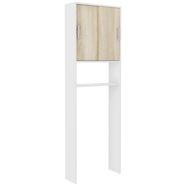 Vysoká skříňka nad pračku Mela II 2F Barva korpusu: Bílá, Barva dvířek: Dub - sonoma