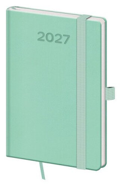 Diář 2027 týdenní kapesní Print Pop - světle zelená
