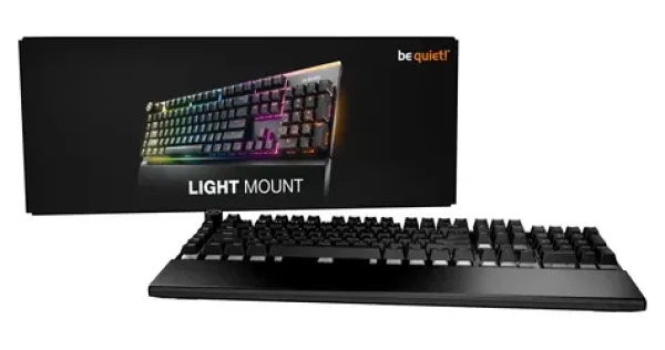 Be quiet! LIGHT MOUNT SILENT LINEAR černá / Mechanická klávesnice / RGB / Layout DE / USB-C (BT003DE)