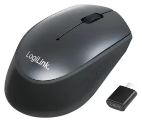 LogiLink bezdrátová optická myš černá / Myš / 2,4 GHz / USB-C přijímač / 3 tlačítka (ID0160)