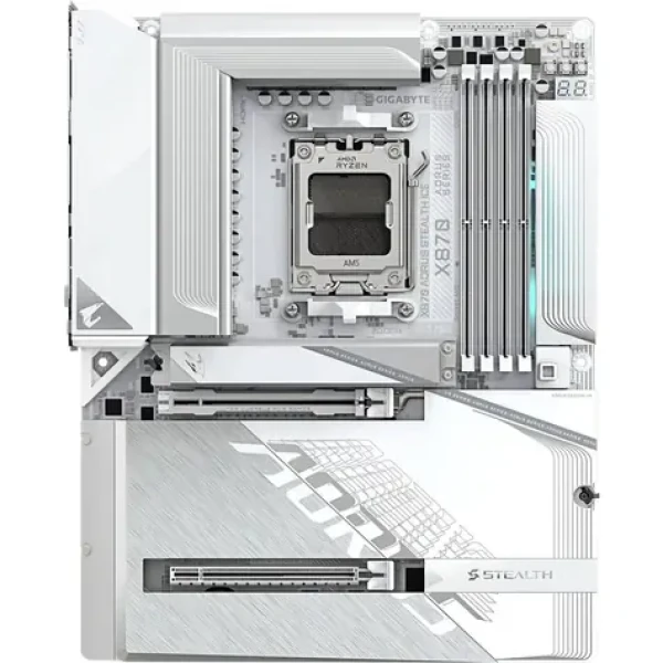 GIGABYTE X870 A STEALTH ICE / AMD X870 / DDR5 / SATA III RAID / USB / 5GLAN / M.2 / sc.AM5 / ATX (X870 A STEALTH ICE)
