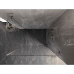 MEXEN/S - Lunar-F L sprchový kout skládací dveře pravá 75 x 70, transparent, nikl kartáčovaný 836L-075-070-97-00-P