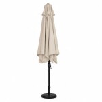 Elegantní zahradní slunečník s nastavitelným sklonem 200x130 cm béžová