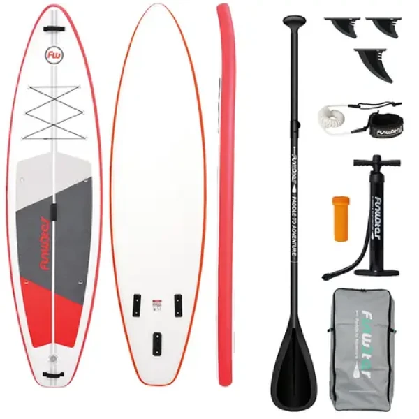 FunWater Nafukovací Paddleboard SUPFW69C 335cm červeno-bílá / příslušenství (SUPFW69C)