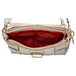 Stylová dámská koženková crossbody kabelka LB Pollina, béžová