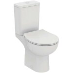 IDEAL STANDARD - Eurovit WC kombi se sedátkem SoftClose, vario odpad, spodní napouštění, RimLS+, bílá W007301