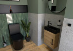 WC kombi komplet SAT Brevis včetně prkénka softclose, vario odpad černý SATBRE031RREXVPBKM SATBRE031RREXVPBKM
