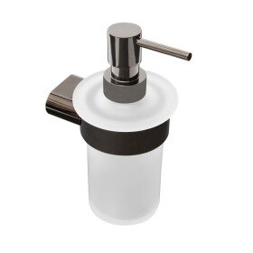 Dávkovač mýdla SAT Simply R PVD PVD gun metal/mléčné sklo SATDSIMR99GM SATDSIMR99GM