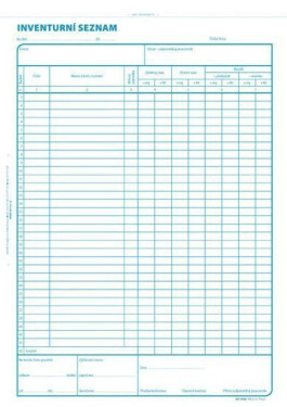 Inventurní seznam, A4, 100 listů
