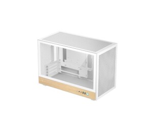 DEEPCOOL Case CH260 WOOD WH, mATX, Průhledná bočnice, bílo-dřevěná EDF_1808177