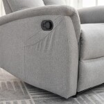 Relaxační křeslo, manuální ovládání, světle šedá látka