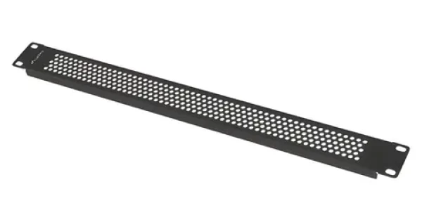 Lanberg 19" 1U černý / Zaslepovací panel / Perforovaný / Ocel (AK-1411-B)