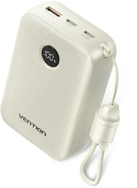 Vention Powerbanka 20000 mAh béžová / Powerbanka / USB-C / LED indikace nabíjení (FKBN0-C)
