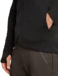 Pánská merino mikina ICEBREAKER Mens 300 RealFleece Descender LS Zip Hood, Black velikost: M