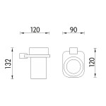 Nimco Kibo chrom držák na kartáčky Ki X3-58W-26 Ki X3-58W-26