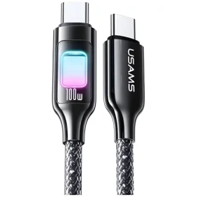 USAMS SJ750 Tarnish / Datový kabel / USB-C (M) - USB-C (M) / 100W / 1,2 m (SJ750USB01)