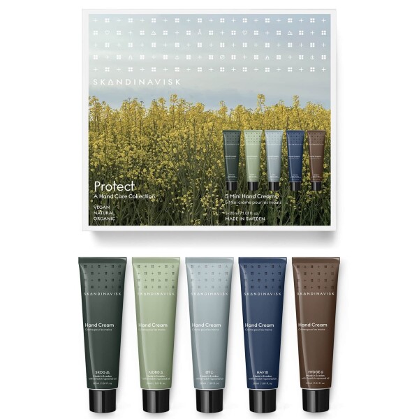 SKANDINAVISK Dárkový set hydratačních krémů na ruce 5 x 30 ml, multi barva, kov