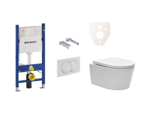 Cenově zvýhodněný závěsný WC set Geberit do lehkých stěn / předstěnová montáž + WC SAT Brevis SIKOGES5W0 SIKOGES5W0