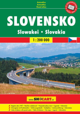 Slovensko 1:200 000 autoatlas (A5, spirála)