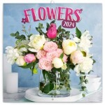 Kalendář 2024 poznámkový: Květiny, 30 × 30 cm