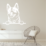 Samolepka Akita Inu Barva: fialová, Velikost: 60 x 58 cm