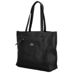 Módní dámská koženková kabelka na rameno Lamia, černá