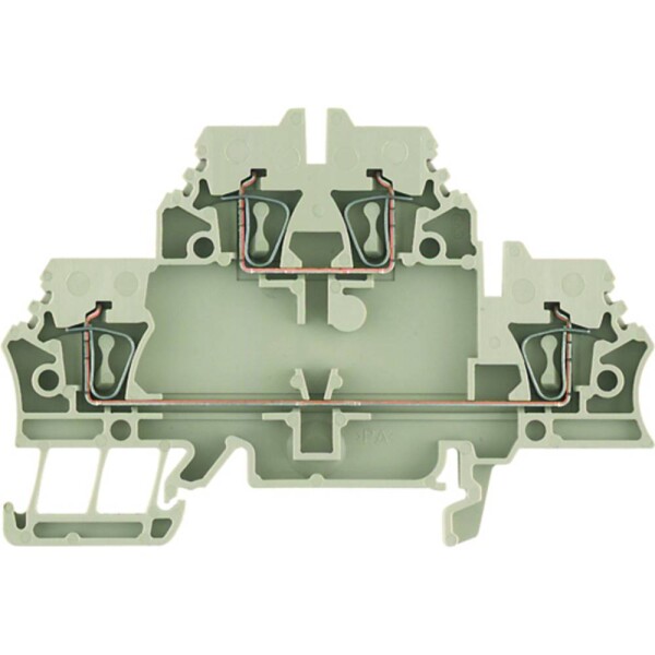 Z terminal with tension spring connection, Double-tier terminal, Rated cross-section: 2,5 mm², Tension clamp connection, Wemid, Blue, ZDK 2.5/3AN V BL