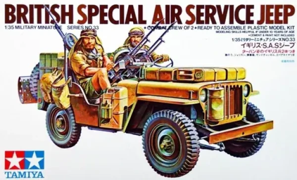 Tamiya Plastikový model vojenské techniky 35033 British Jeep SAS 1:35