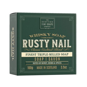 SCOTTISH FINE SOAPS Přírodní tuhé mýdlo pro muže Rusty Nail 100 g, zelená barva, papír