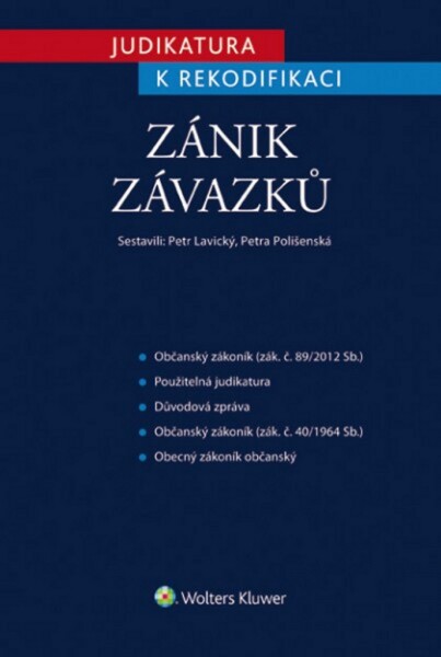 Judikatura rekodifikaci Zánik závazků